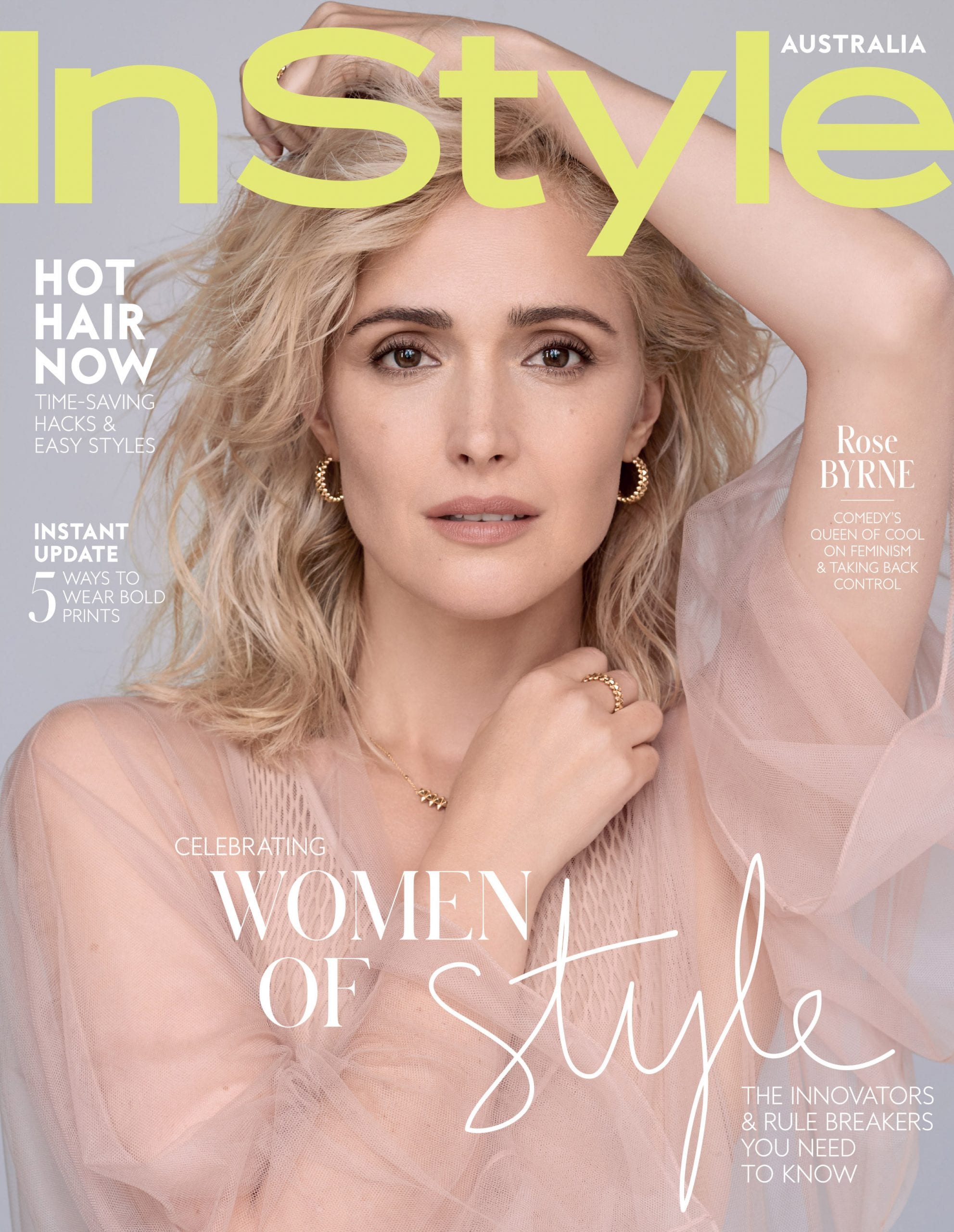 Rose Byrne Cover Story Instyle Magazine Linda Jefferyes Makeup Liqlips